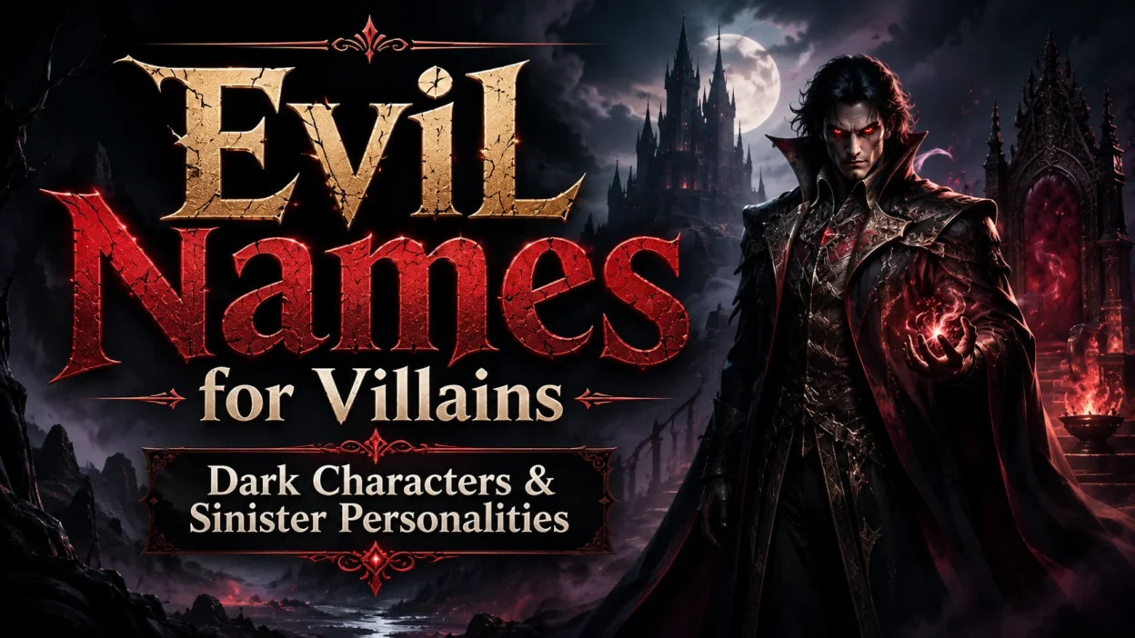 Evil Names for Villains, Dark Characters & Sinister Personalities