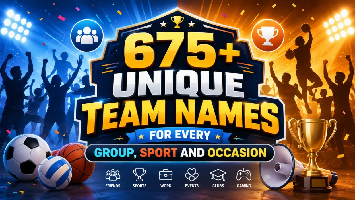 675+ Unique Team Names for Every Group, Sport and Occasion
