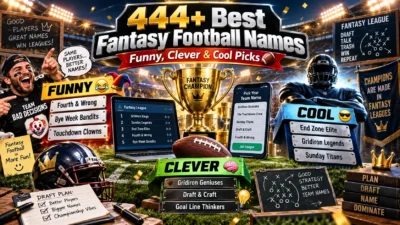 444+ Best Fantasy Football Names Funny, Clever & Cool Picks🏈