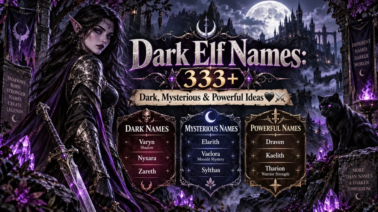 Dark Elf Names: 333+ Dark, Mysterious & Powerful Ideas🖤⚔️