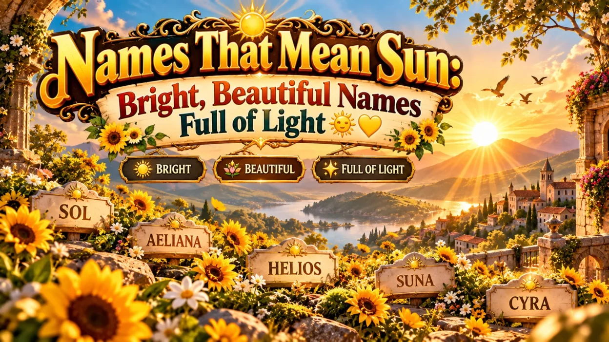 Names That Mean Sun: Bright, Beautiful Names Full of Light🌞💛