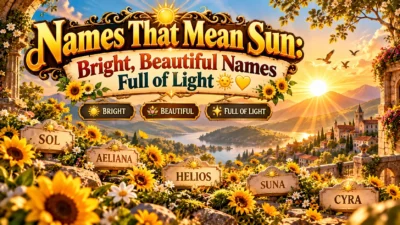 Names That Mean Sun: Bright, Beautiful Names Full of Light🌞💛