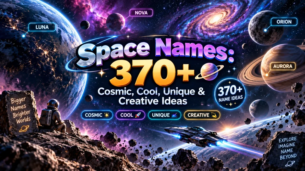 Space Names: 370+ Cosmic, Cool, Unique & Creative Ideas🪐