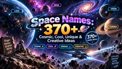 Space Names: 370+ Cosmic, Cool, Unique & Creative Ideas🪐