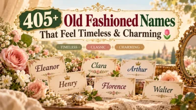 405+ Old Fashioned Names That Feel Timeless & Charming🌷